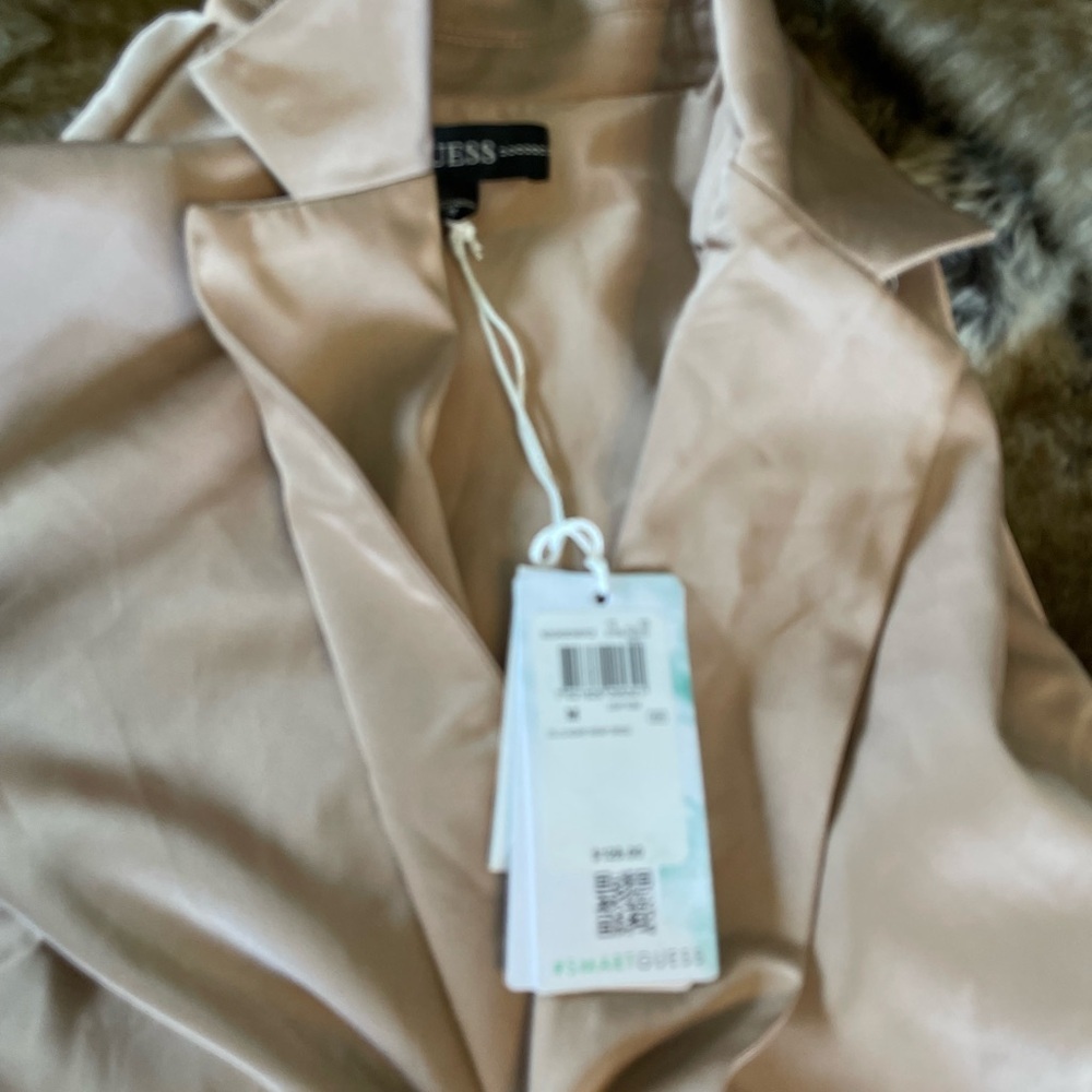 Guess Satin Beige Wrap dress - Picture 2 of 3